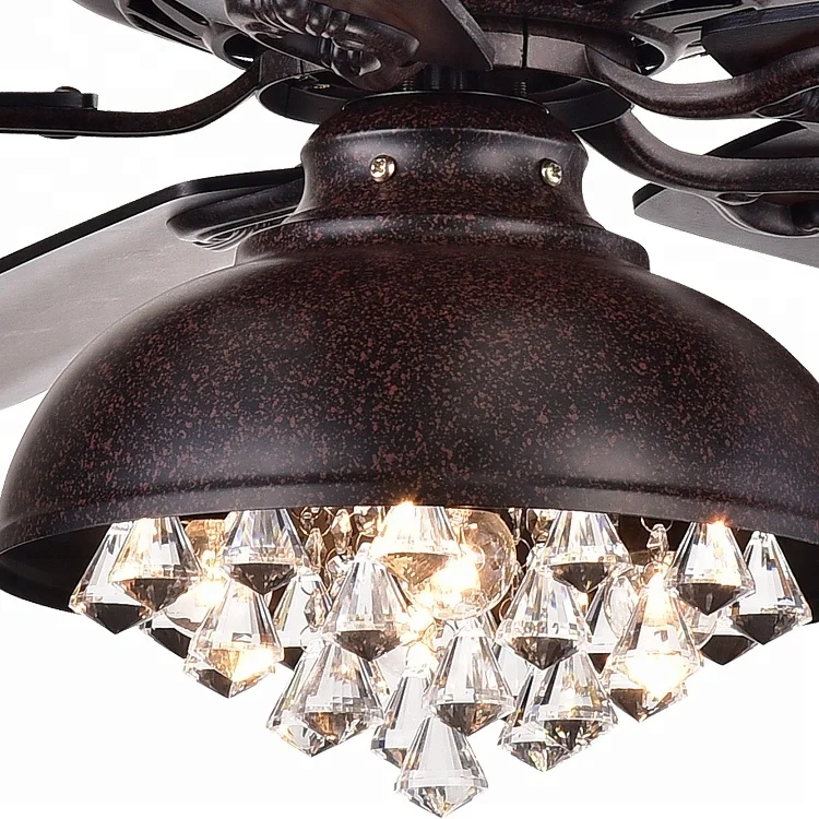 
Crystal Chandelier Ceiling Fan Decorative Lighting Crystal Cheap Price Ceiling Fan With Light 