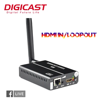 Поддержка WIFI H.265 HD MI IPTV потоковый кодировщик IP видео для Yotube Facebook