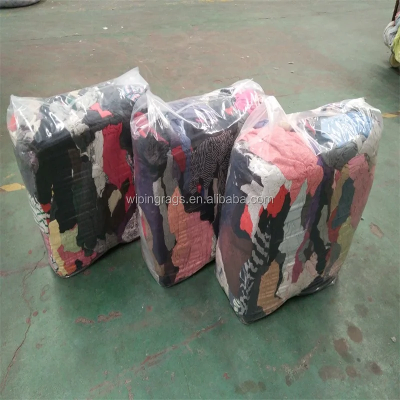Cut white polo and t shirt cotton cleaning cloth ship wiping cloth marine soft material wiping rags