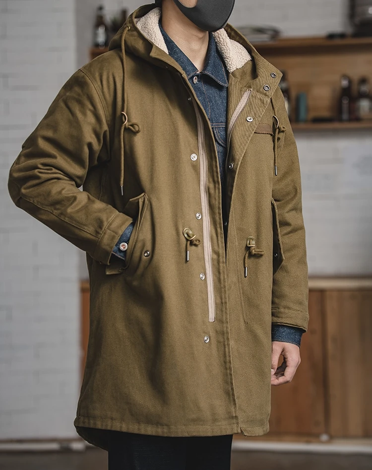 OEM custom m51 hooded sherpa fleece lining long camel men winter parka, turkey military parka
