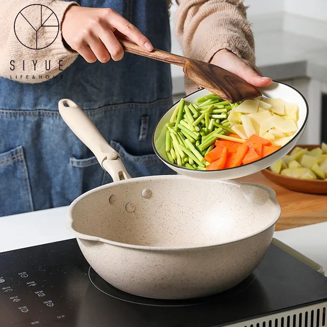 Aluminum Alloy  No-Stick Pan  Fryer Pan  Easy Wash Home Fryer Pan Cookware Sets 2018