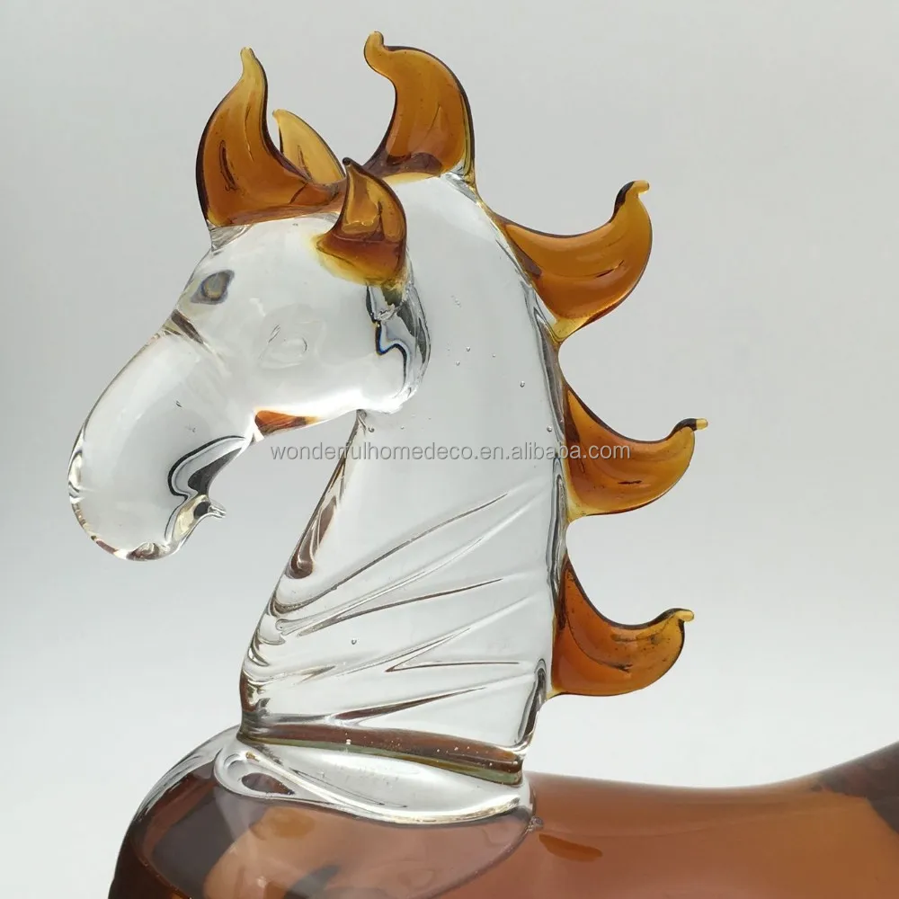 Animal Horse Novelty Bourbon Whiskey Decanter For Vodka Rum Tequila or Any Other Liquor Decanter with Colored Glass Accents