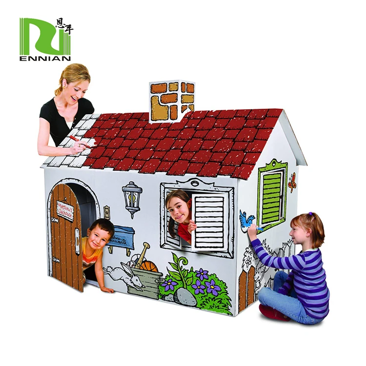 Children Intelligence Toys Recycled Cardboard Play House