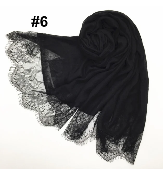 ZP Malaysia lace arab cotton tartan lace hijab muslim scarf abaya