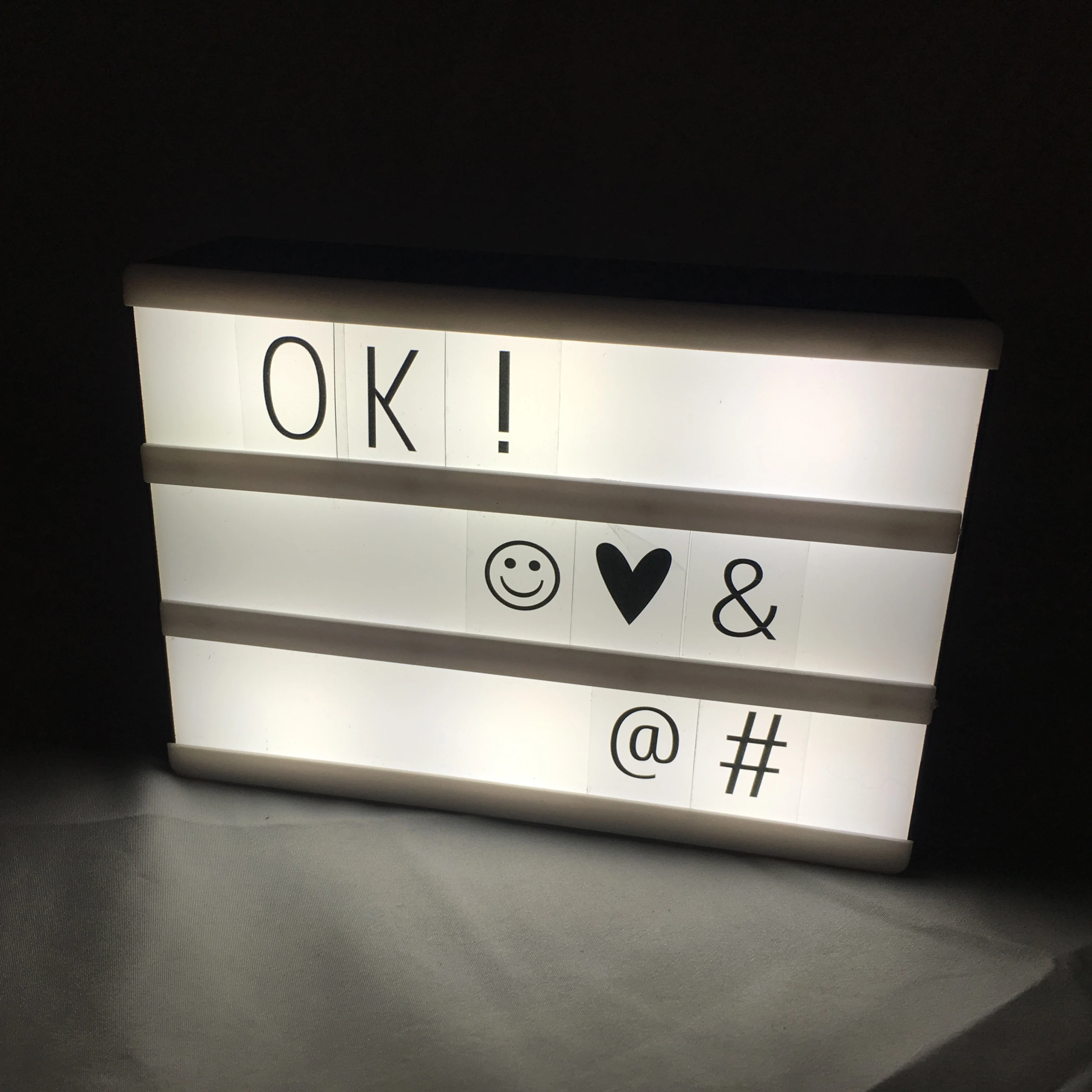 
DIY A6 holiday cinema lightbox cinematic led lights box with letters for advertisement 