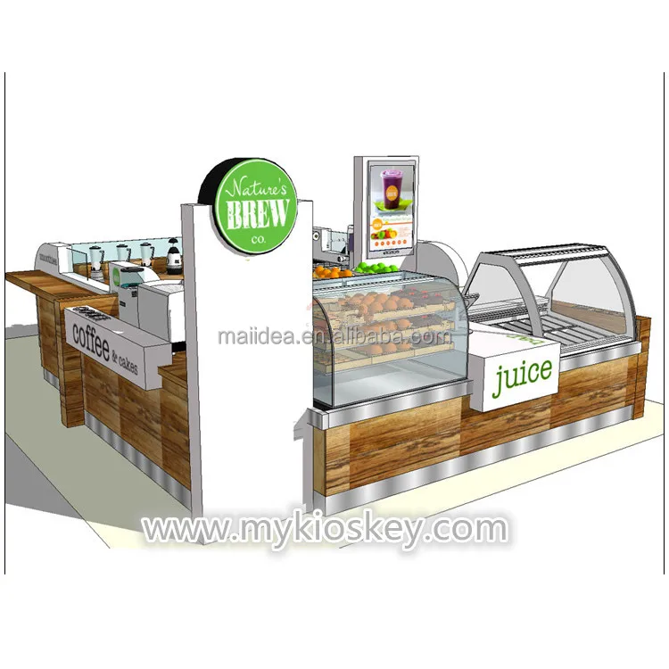 Новый стиль киоск для продажи свежих фруктовых соков замороженного йогурта