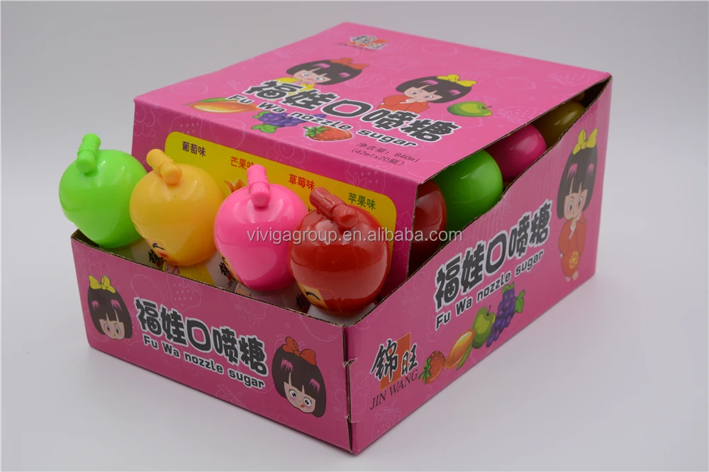 FU WA fruit flavers spray bottle liquid candy spray nozzles toy candy