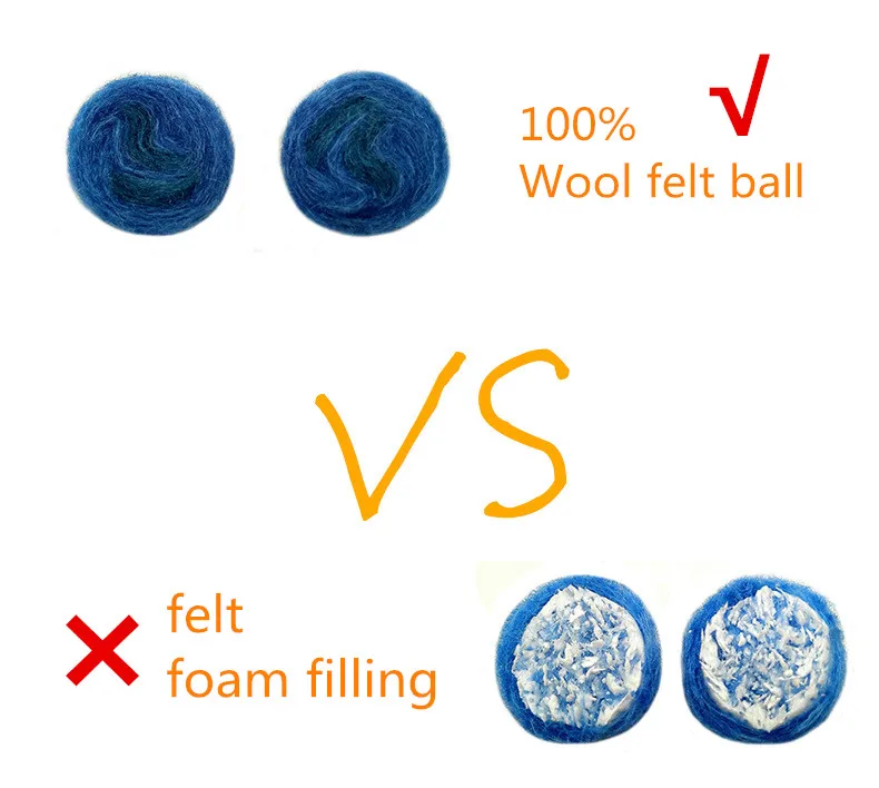 
diy 3cm felt wool dryer ball organic nepal wool felt balls 2 cm 
