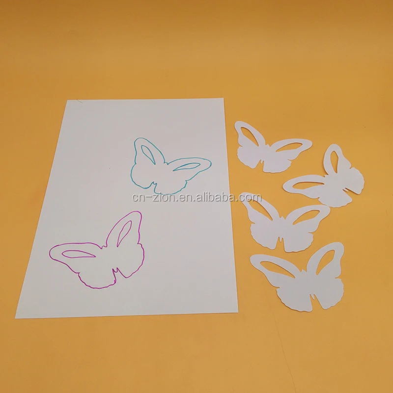 2017 new style DIY plastic white Butterfly drawing stencils PP stencils kids painting Template
