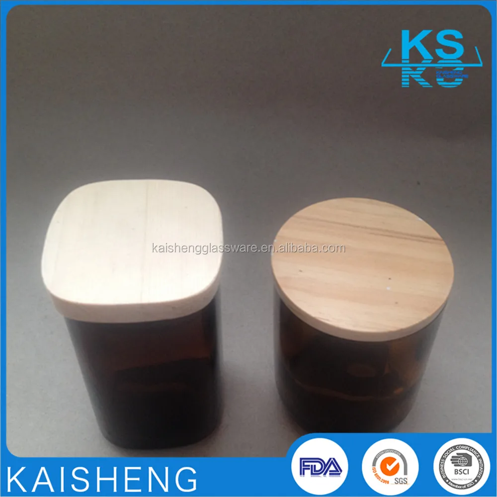 
Wholesale recycled wine glass geo cut amber jars for candles 