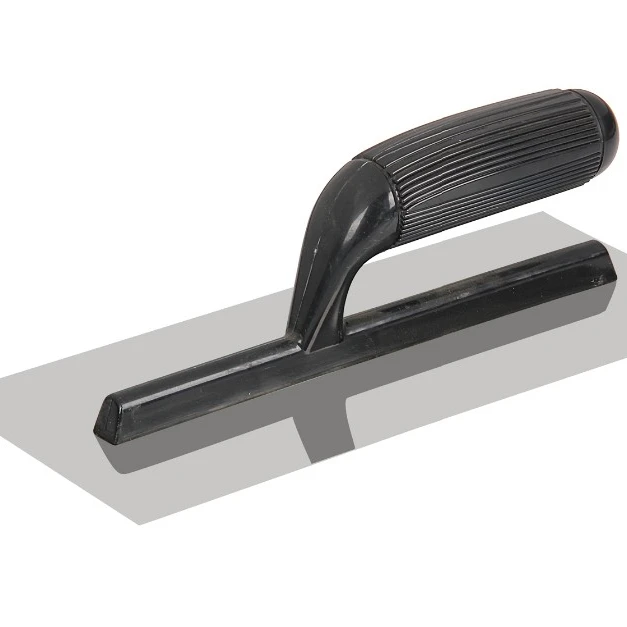 black plastic handle stainless steel concrete hand plastering trowel