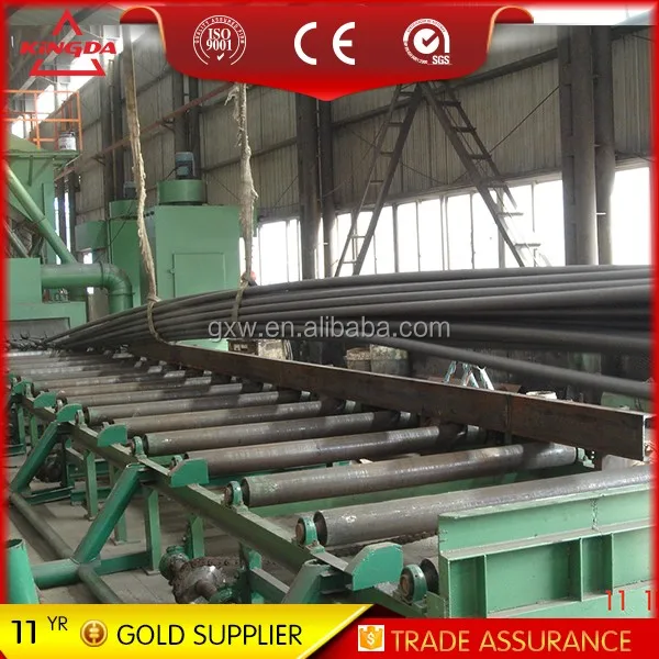 steel tube pipe surface cleaning shot blasting machine