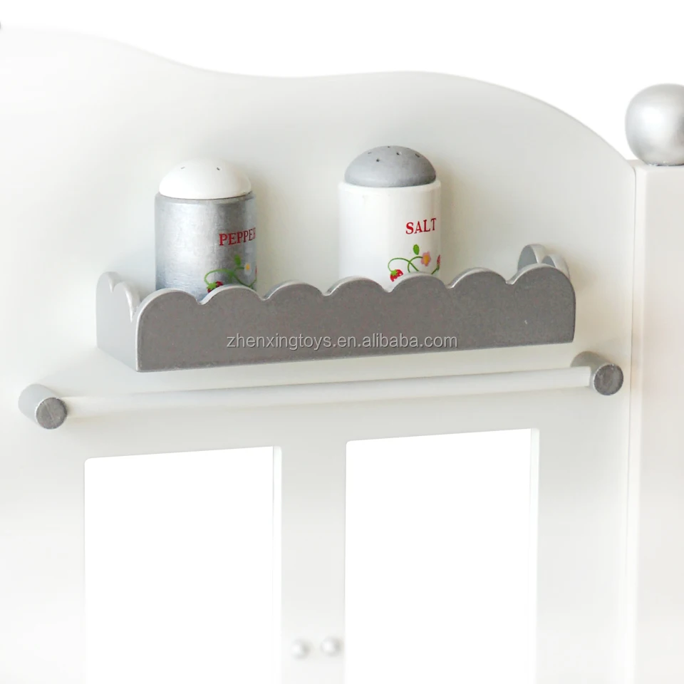 
Kids wooden milk white MINI kitchen play set smart cooking furniture 