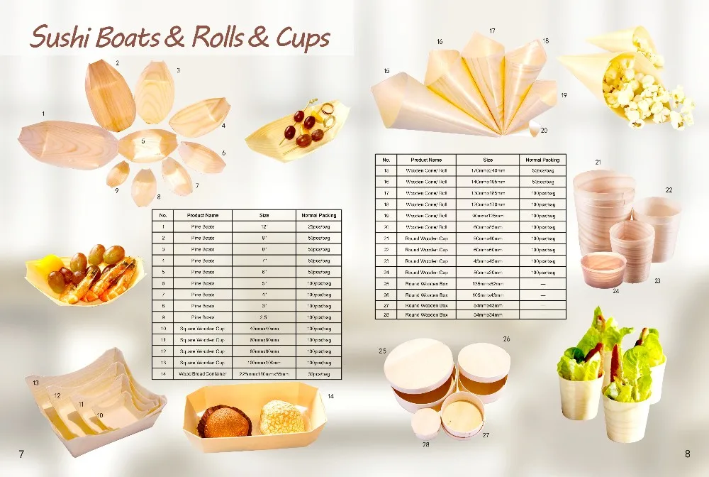 Disposable Sushi Boat Paper Boat For Food Container