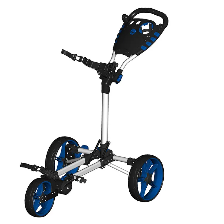 Новый дизайн, легкая 3-колесная плоская складная тележка для гольфа, колесо для гольфа 3 колеса