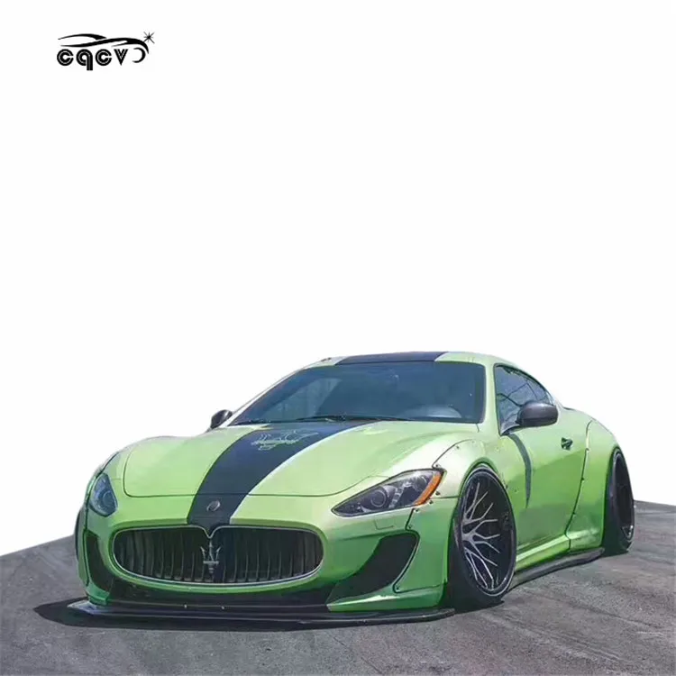 Wide body kit for Maserati GT GTS in LB style carbon fiber front lip rear diffuser rear spoiler front bumper side skirts fender