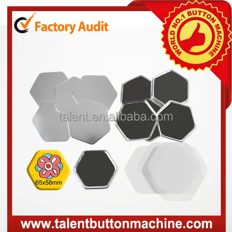 hexagon rubber fridge magnet button
