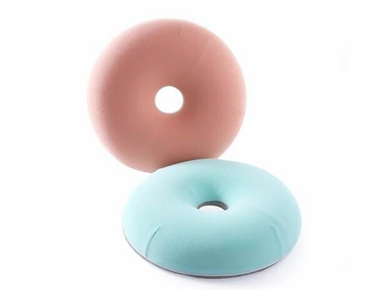 High Rebound Comfort Doughnut Cushion Pu Foam Ring Cushion Soft Pillow 3d Printed Donut Plush Chair Seat Cushion