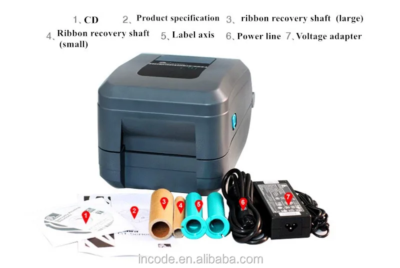 GT800/203 точек/дюйм Desktop термотрансферной ленты принтера, штрих-код этикетки термопринтер