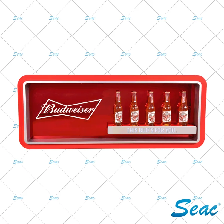 DIY new design acrylic illuminiated bottle display stand for sparkling wine