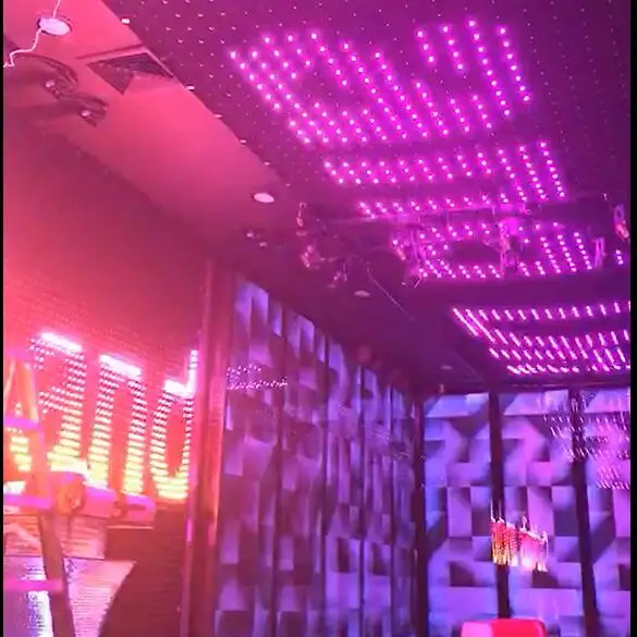 Indoor flexible led video curtain display for stage backdrop dj screen