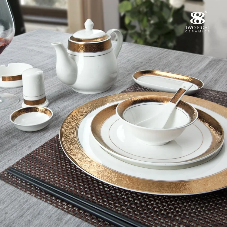 High Quality platesforweddings dinnerware porcelain fine bone china tableware trend 2019 used china dinnerware