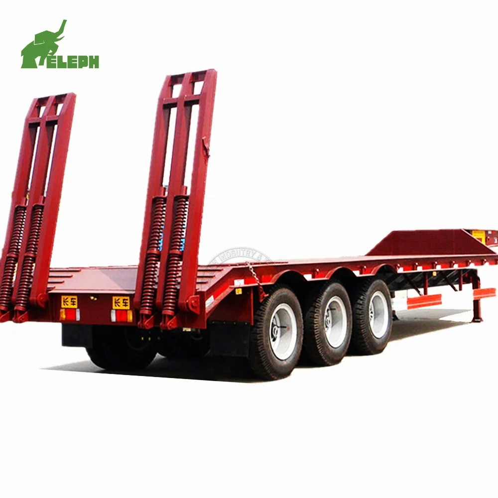 30 ton 40ft 60 tons lowbed low bed lowboy cargo transport semi truck trailer