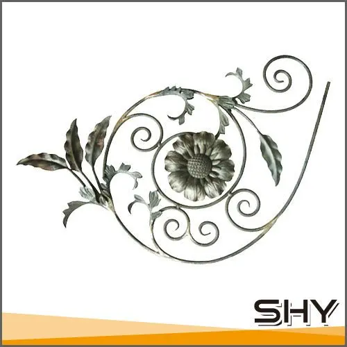 Decorative iron metal ornament wrought iron grape leaf