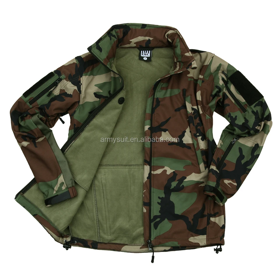 camouflage softshell jacket