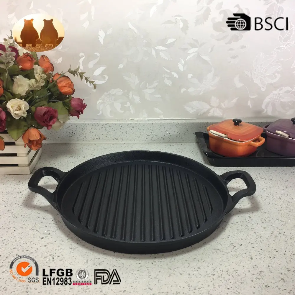 cast iron round girddle pan