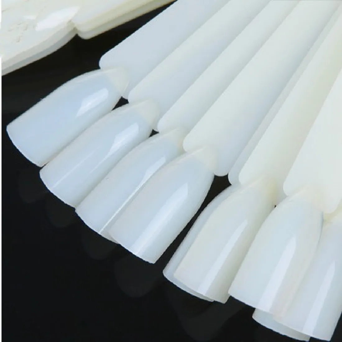 2016 hot sale new False White Nail Art Tips Board Sticks Polish Display Fan Practice Tool