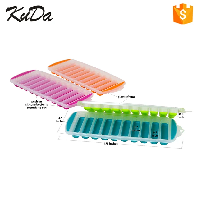 Kuda long silicone ice tray, ice cube trays silicone large for your kids