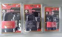 Cheap New Product Curved Shape Plastic Waterproof Cover Steel Padlock (Hard/Soft Bottom Cover Style)