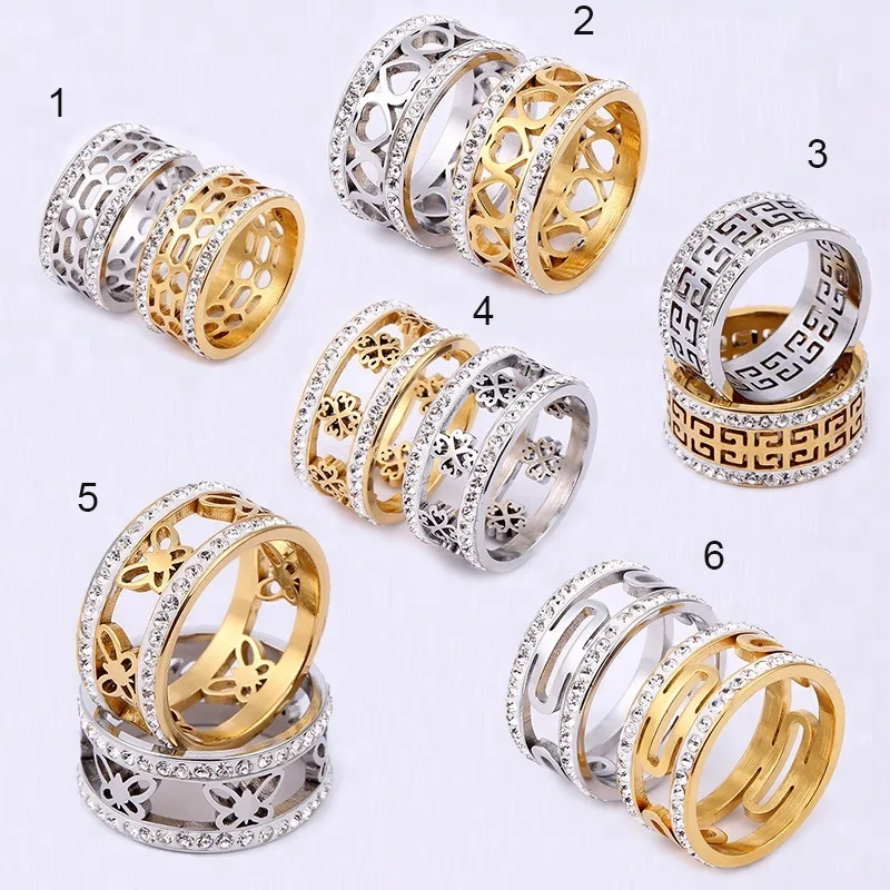 High quality cheap ladies gold  finger custom rings