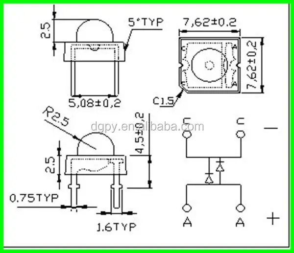 Red Yellow Pink 5mm Super Flux LED Piranha LED Lamp LED ( CE & RoHS Compliant )