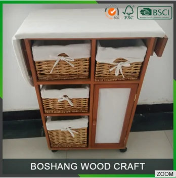 Hat Sale folding ironing board with wicker drawers