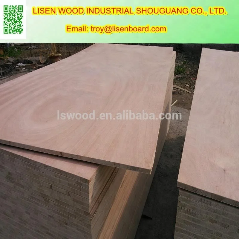 high quality poplar core 18mm commerical  block board for furniture