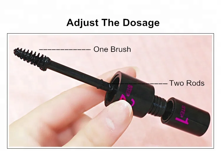 
Unique Mascara Components make up mascara container with double applicator 