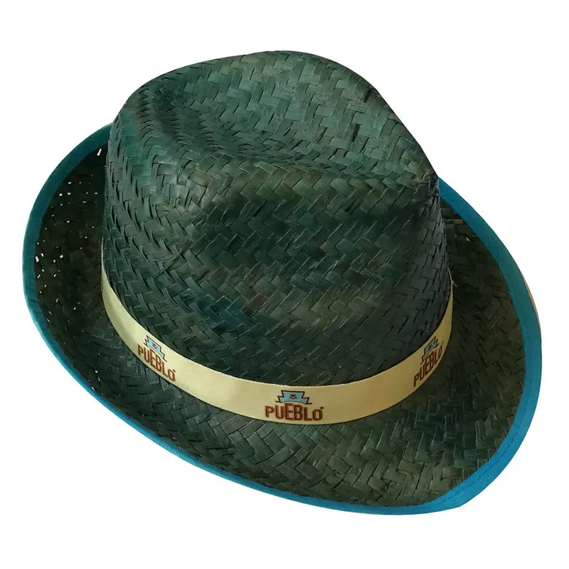 cheap natural straw fedora hats for promotions
