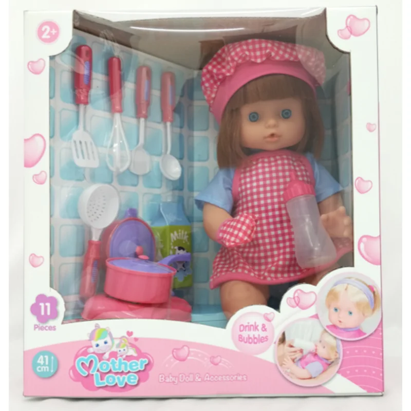
18 inch Hot Selling lifelike reborn baby doll with drink and pee function toys doll baby 