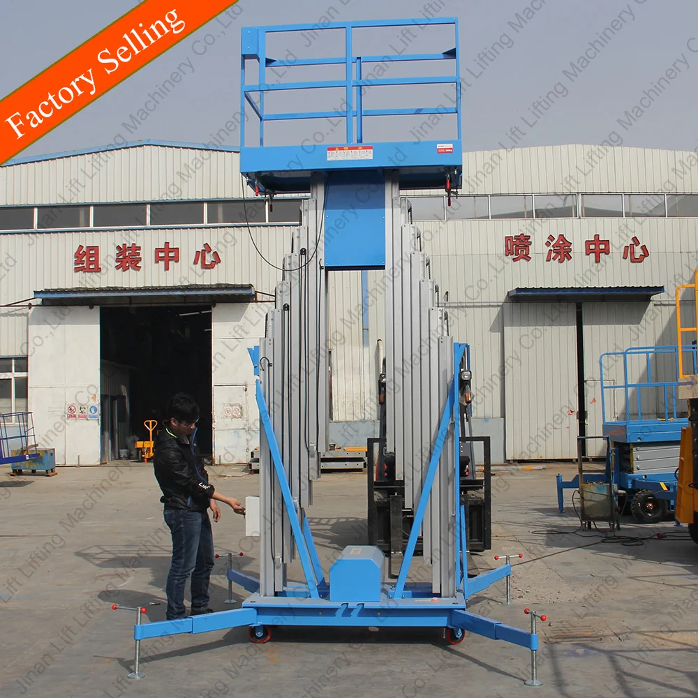 Hydraulic electric aluminum telescopic antenna mast one man lift