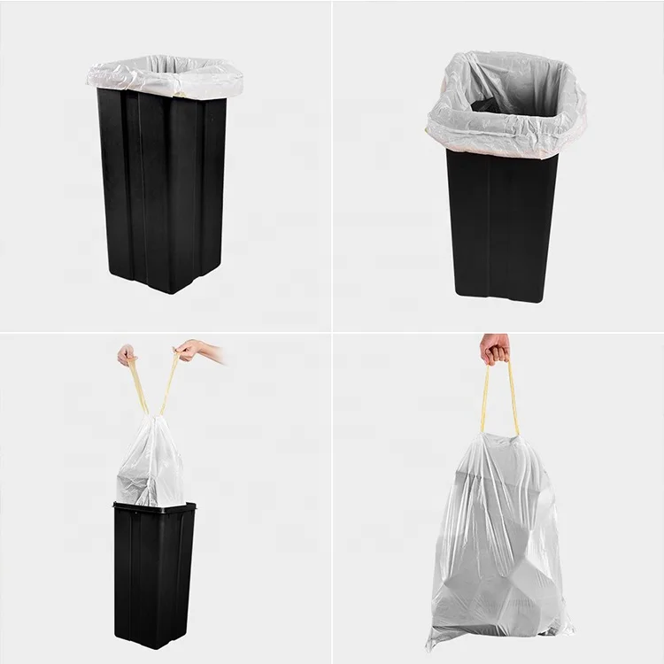 Trash Bags, Garbage Bags 13 Gallon Large Tall Kitchen Drawstring Strong Bags for Trash Can Garbage Bin(5 Rolls/115 Count