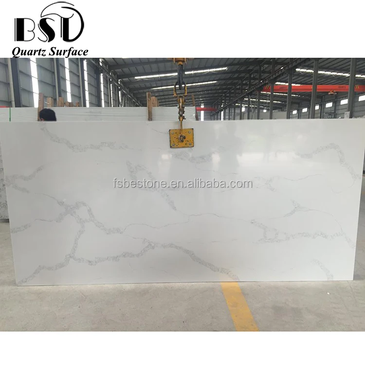 Jazz White Quartz Stone Calacatta Slabs