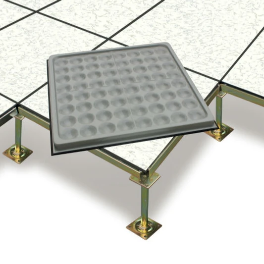 Antistatic PVC covering metal raised access floor