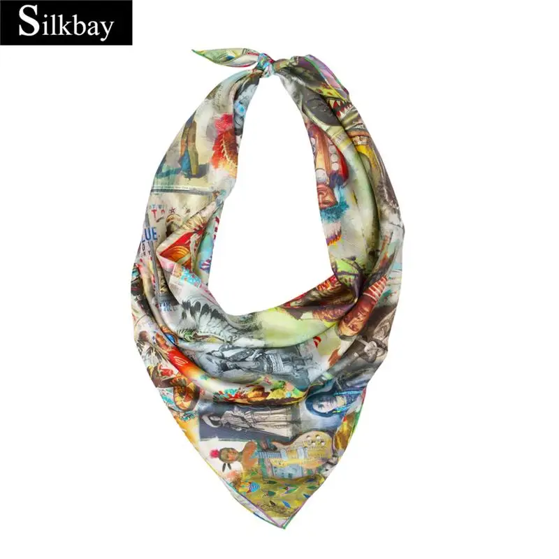 
Top Quality 100% pure silk china beauty newest fashion scarf delivery by to door 