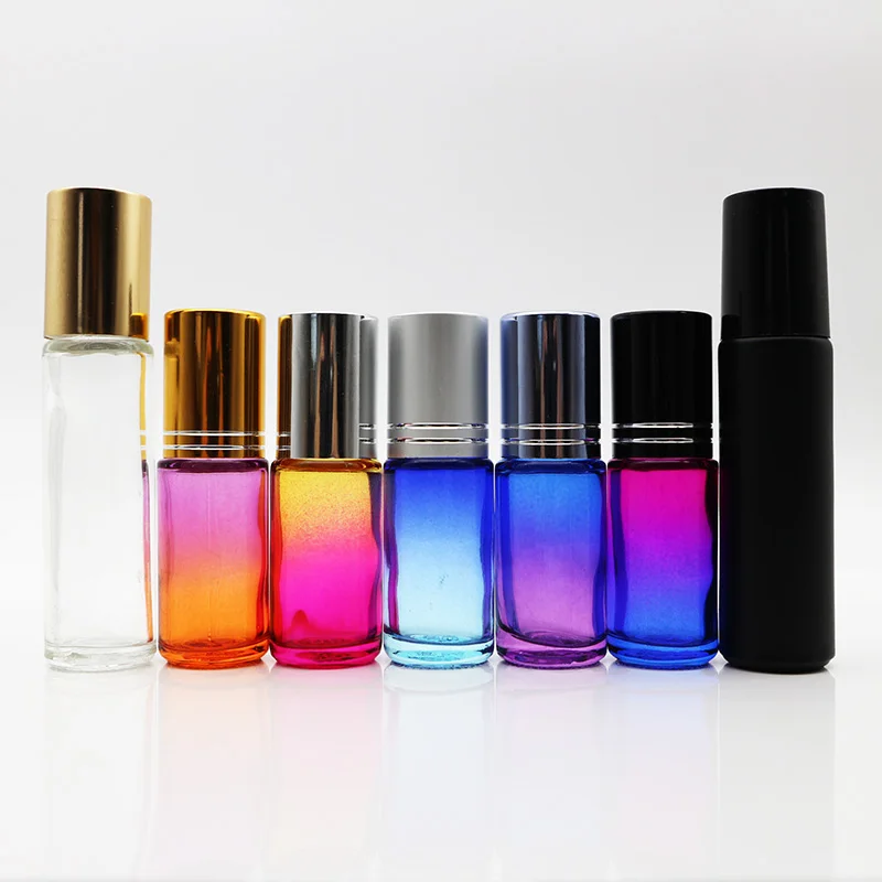 10ml refillable glass perfume oil lip balm container with ball