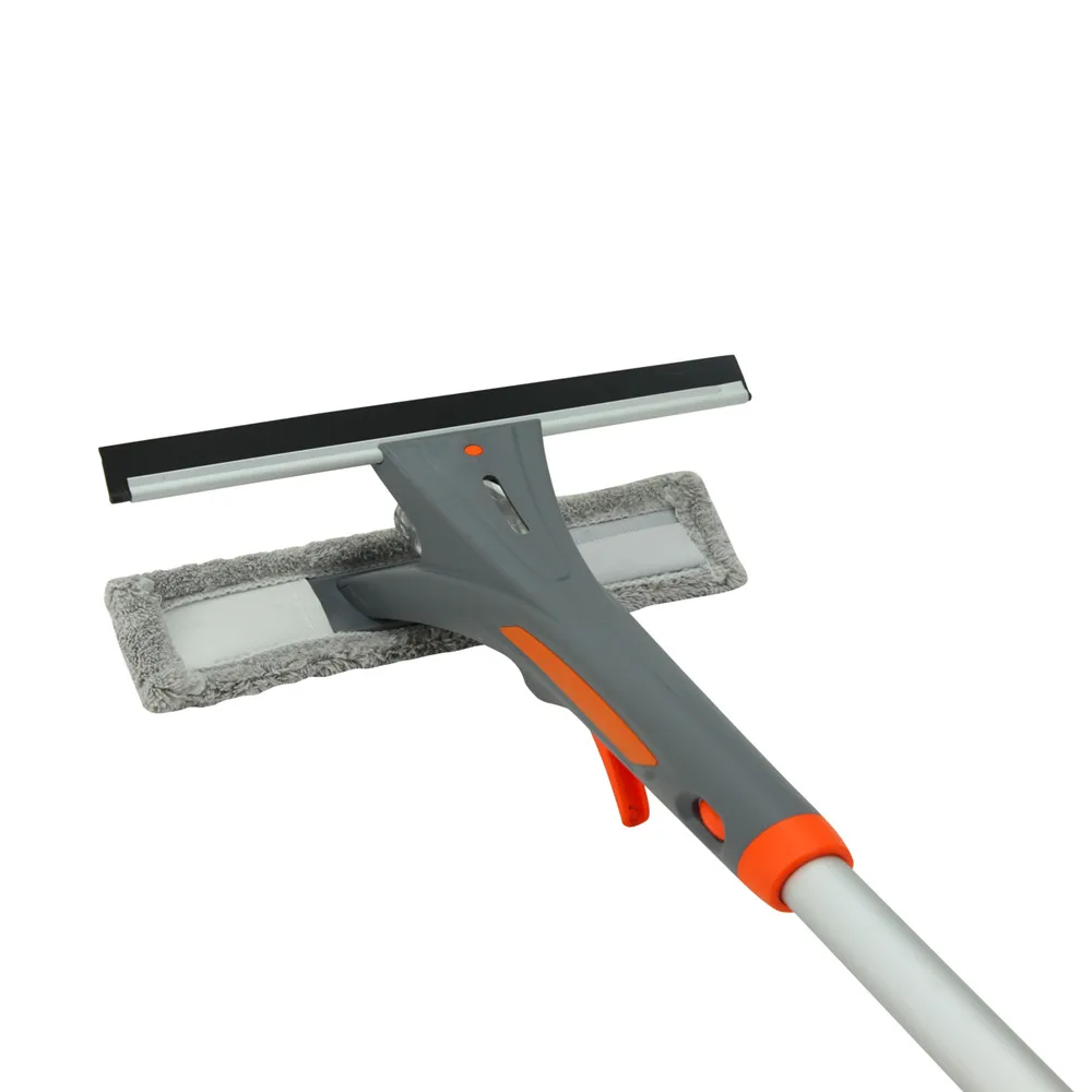 EAST new design aluminum push handle brush cleaner window brush with spray bottle