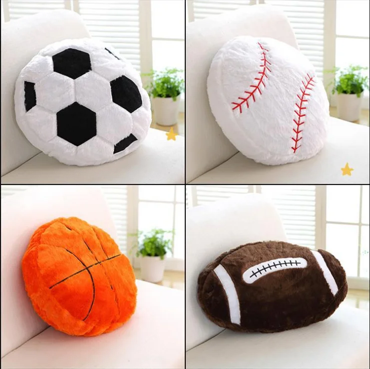 
Wholesale Personalized Baseball Football Plush Sports Ball Pillow 