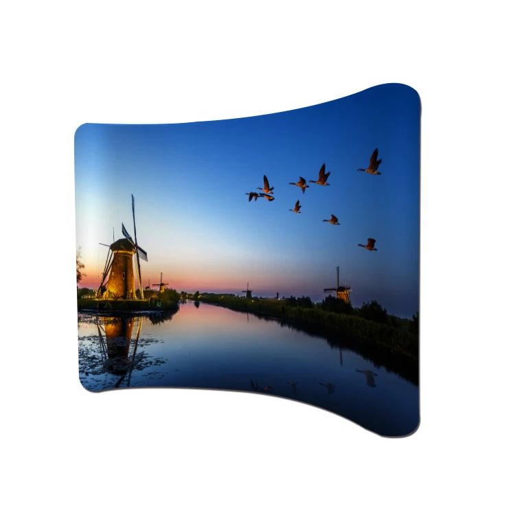 Tension fabric Fast Show Custom Trade Display curved backdrop display Stand Exposition