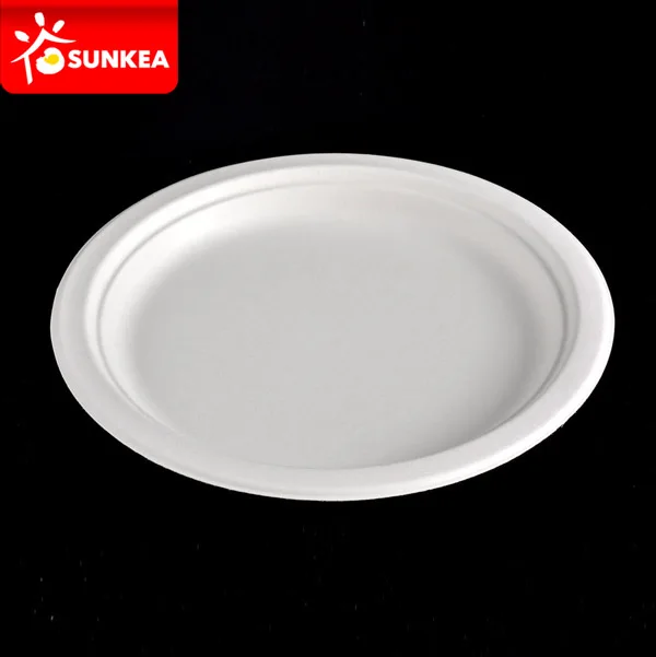 Bio degradable sugarcane bagasse waterproof disposable bio plates